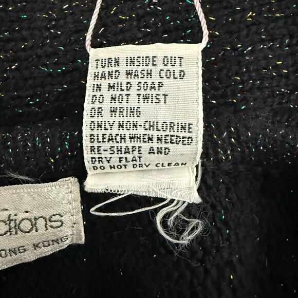 Vintage Tony Lambert Sequin Butterfly Beaded Novelty Sweater Metallic Women's L - Picture 5 of 7